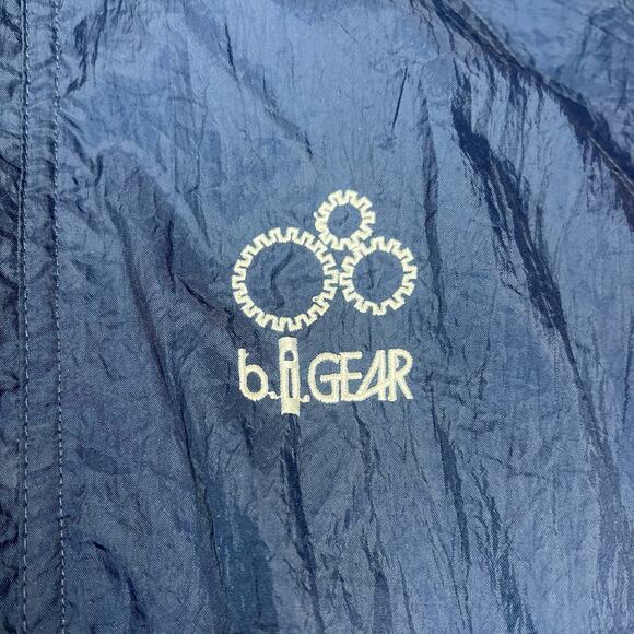 VINTAGE B.I Gear Half Zip Windbreaker Jacket Size Large Mens Blue Unisex Casual - Picture 3 of 15